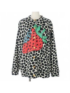 Gucci Strawberry Print Jacket All Over Pattern Sequins S Multicolor
